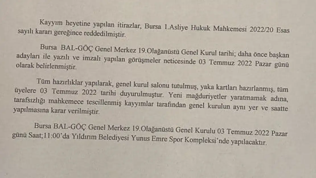 Flaş Haber:     BAL-GÖÇ Kongresi, bu Pazar ( 3 Temmuz 2022 ) saat 11.00'de yapılacak