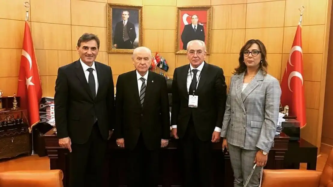 LÜTVİ  MESTAN, DEVLET BAHÇELİ'Yİ ZİYARET ETTİ