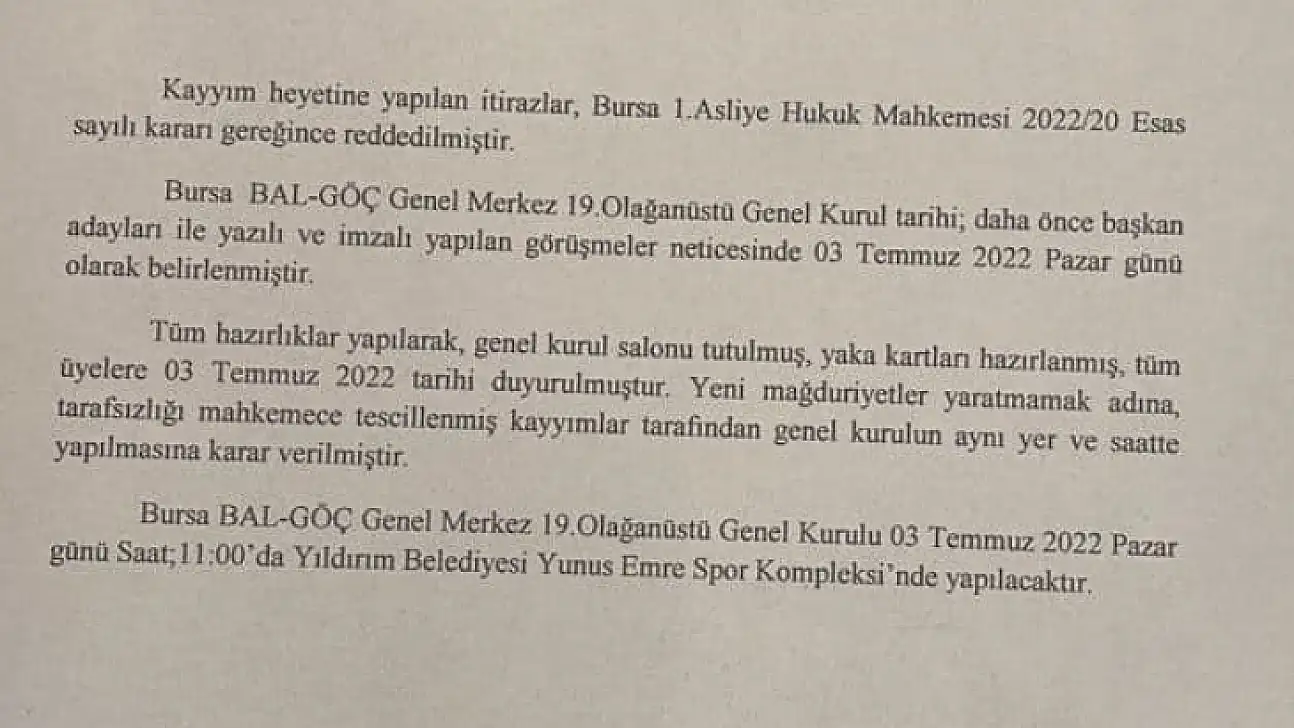 Flaş Haber:     BAL-GÖÇ Kongresi, bu Pazar ( 3 Temmuz 2022 ) saat 11.00'de yapılacak